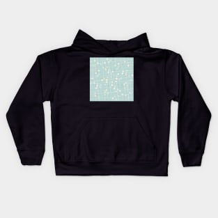 Soothing Symphony Sprouts | Peaceful Pale Blue, Beige and Cream Hues Kids Hoodie